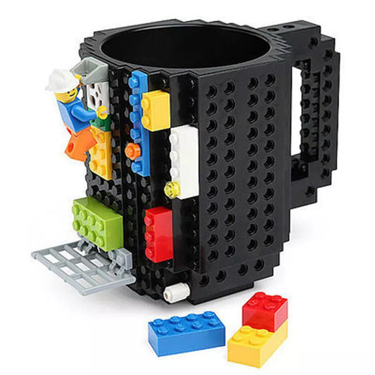 novelty lego coffee mug to build brick on