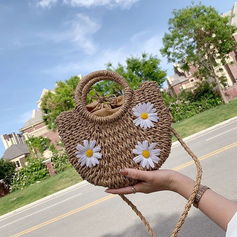 Daisy Rattan Hand Bag