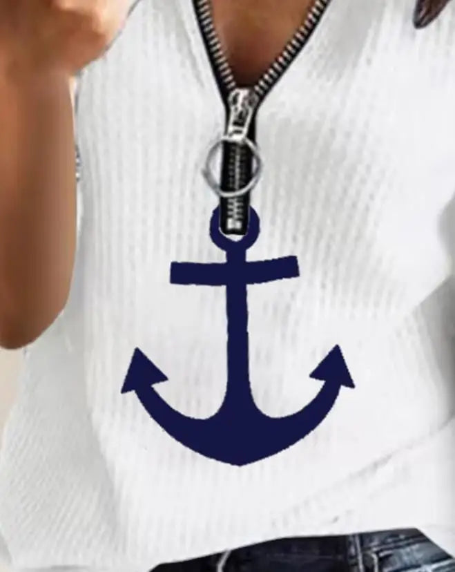 Round Neck Anchor T-Shirt