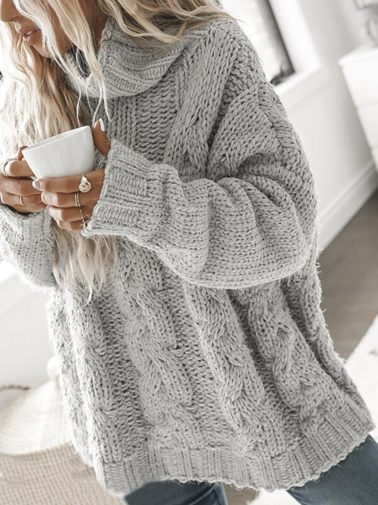 Womens Cozy Grey Sweater