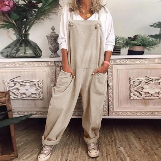 Loose Knot Tie Cotton Jumpsuit