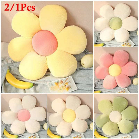 2Pcs Sunflower Pillows Small Daisy Cushions Petals Flowers Cute Birthday Gifts 40cm Home Decorations Bedroom Office Supplies