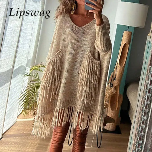 Tassel Knitted Sweater