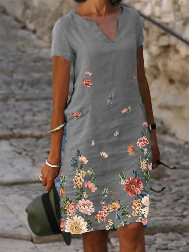 Elegant Cotton Linen Dress