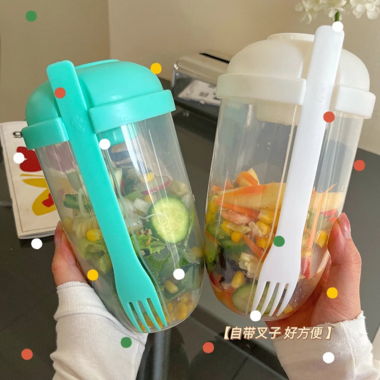 1L Portable Salad Cup