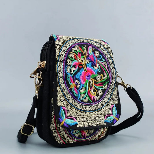 Embroidered Crossbody Bag