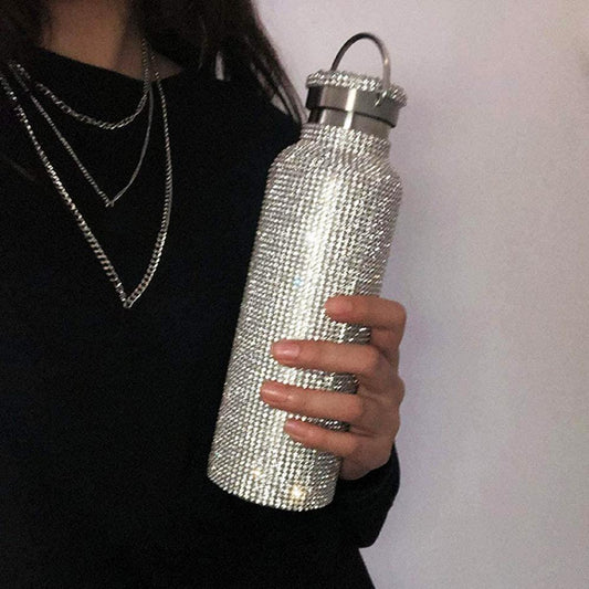 glitter water thermos